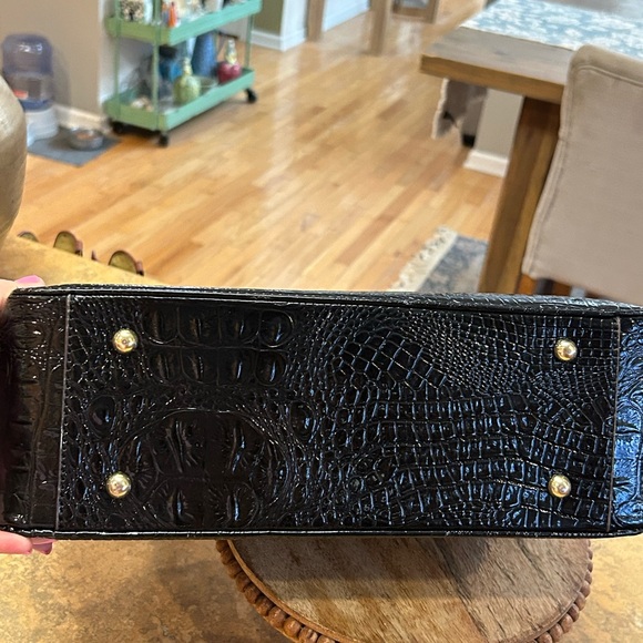 Vintage Anne Klein Black Crocodile-Embossed Tote - Picture 11 of 16